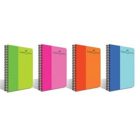 Faber-Castell PP Kapak BiColor Spiralli 120 Yaprak Düz Defter