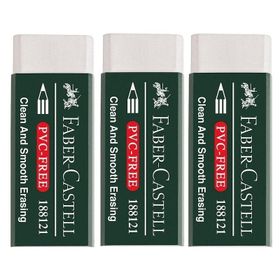 Faber Castell Pvc Free No:20 3'lü Beyaz Silgi