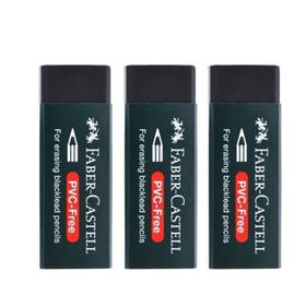 Faber Castell Pvc Free No:20 Büyük Boy 3 Adet Siyah Silgi