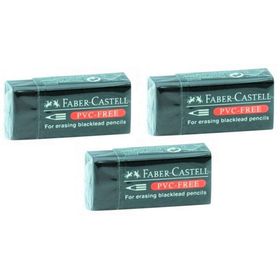 Faber Castell Pvc Free No:30 3'lü Küçük Boy Siyah Silgi