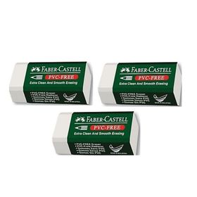 Faber Castell Pvc Free No:30 Küçük Boy 3'lü Beyaz Silgi