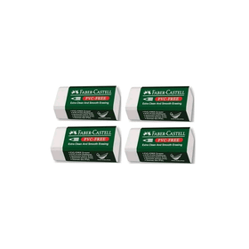 Faber Castell Pvc Free No:30 Küçük Boy 4'lü Beyaz Silgi