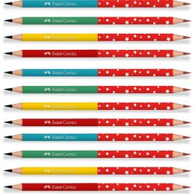 Faber-Castell Siyah-Kırmızı Renkli Kurşun Kalem 12'li