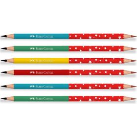 Faber-Castell Siyah-Kırmızı Renkli Kurşun Kalem 6'lı