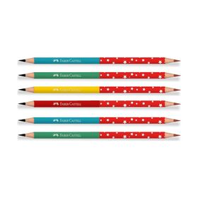 Faber-Castell Siyah-Kırmızı Renkli Kurşun Kalem 6'lı