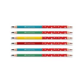 Faber-Castell Siyah-Kırmızı Renkli Kurşun Kalem 6'lı