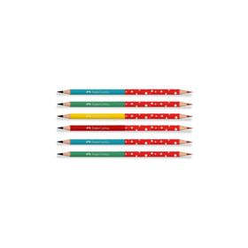Faber-Castell Siyah-Kırmızı Renkli Kurşun Kalem 6'lı