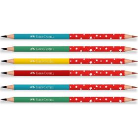 Faber-Castell Siyah-Kırmızı Renkli Kurşun Kalem 6'lı