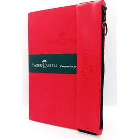 Faber Castell Suni Deri Kırmızı Kalemlikli A5 Suni Deri Tarihsiz Ajanda
