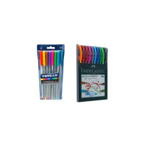 Faber-Castell ve Pensan 1003 Triball 2'li Set Tükenmez Kalem