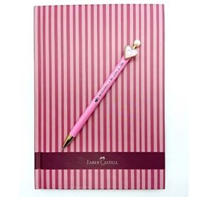 Faber Castell Versatil Kalp 0.7 mm Kalemli A5 Sert Kapak Ajanda