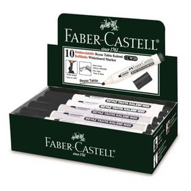 Faber Castell W 20 Siyah 10'lu Beyaz Tahta Kalemi