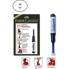 Faber Castell W20 Mavi 10'lu Beyaz Tahta Kalem Refili