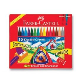 Faber-Castell Wax Crayon 15'li Çok Renkli Pastel Boya