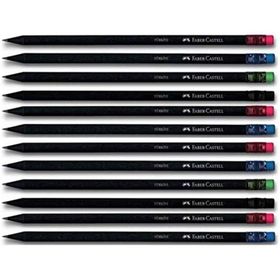 Faber-Castell Yayınları Faber Naturel Silgili Yuvarlak Kurşun Kalem Siyah Ahşap 12 Li Paket MRKZS41877