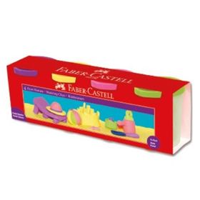 Faber-CastellSilindir Oyun Hamurları 4 Pastel Renk Oyun Hamuru