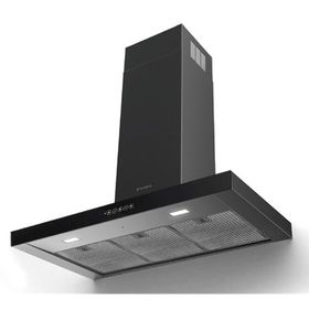 Faber T-Dark A90 NG Siyah Paslanmaz Çelik-Cam Duvar Tipi Davlumbaz