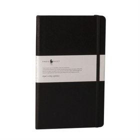 Fabio Ricci 1041 Suni Deri 9x14 Lastikli Siyah Çizgili Defter