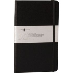 Fabio Ricci 1041 Suni Deri 9x14 Lastikli Siyah Çizgili Defter