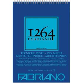 Fabriano 1264 Mix Media Çok Amaçlı Üstten Spiralli 300 gr Çizim Defteri