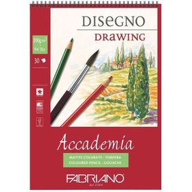 Fabriano 38989 Accademia 200 gr A4 30 Yaprak Spiralli Çizim Blok