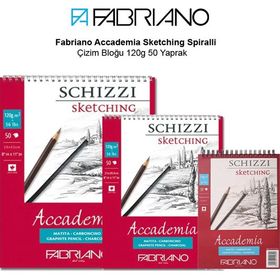 Fabriano Accademia Sketching Spiralli 120 gr 50 Yaprak Çizim Bloğu