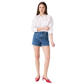 Fabrika 5003225712 İndigo Kadın Normal Bel Basic Denim Şort