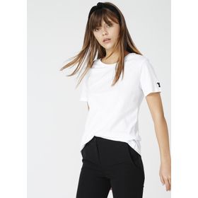Fabrika 5003327939 Tengiz Beyaz Bisiklet Yaka Kadın T-Shirt