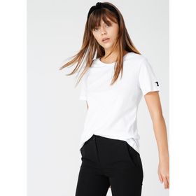Fabrika 5003327939 Tengiz Beyaz Bisiklet Yaka Kadın T-Shirt