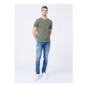 Fabrika 5156 Düşük Bel Slim Fit Düz Mavi Erkek Denim Pantolon