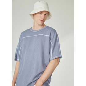 Fabrika ARTHUR O Yaka Düz Açık İndigo Erkek T-Shirt