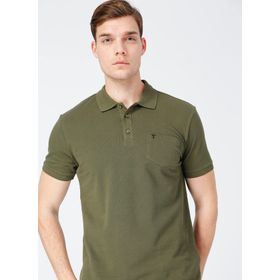 Fabrika Comfort B09WTHZ962 Haki Erkek Cepli Polo T-shirt