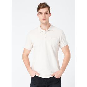 Fabrika Comfort Bej Erkek Cepli Polo T-shirt