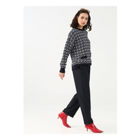 Fabrika Comfort CM-DAFNE Lastikli Bel Basic Lacivert Kadın Pantolon