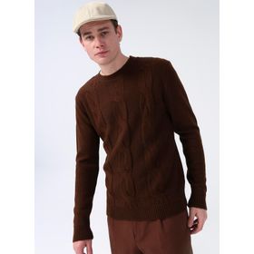 Fabrika Comfort CM KZK 18 O Yaka Düz Kahve Erkek Kazak