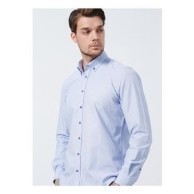 Fabrika Comfort CM Ryan D 901 Düğmeli Regular Fit Armürlü Erkek Gömlek