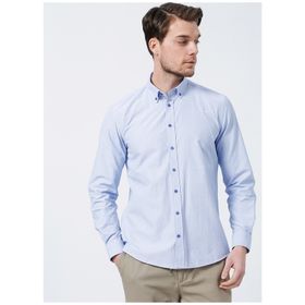 Fabrika Comfort CM Ryan D 901 Düğmeli Regular Fit Armürlü Erkek Gömlek