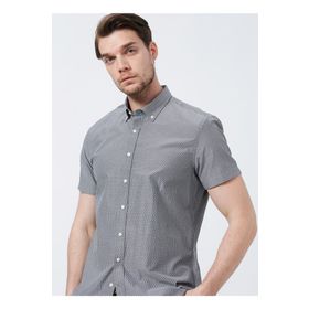 Fabrika Comfort CM Ryan D 998 Düğmeli Regular Fit Armürlü Erkek Gömlek
