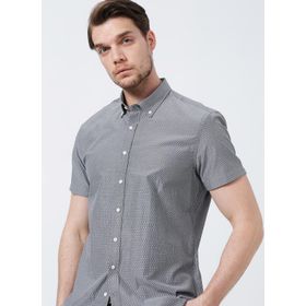 Fabrika Comfort CM Ryan D 998 Düğmeli Regular Fit Armürlü Erkek Gömlek