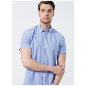 Fabrika Comfort CM Ryan D 998 Düğmeli Regular Fit Armürlü Erkek Gömlek