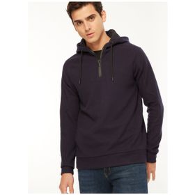 Fabrika Comfort FC3WM-SWT326 Düz Lacivert Kapüşon Yaka Erkek Sweatshirt