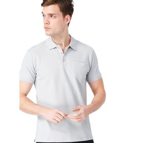 Fabrika Comfort Gri Erkek Cepli Polo T-shirt