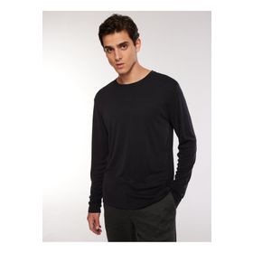 Fabrika F3WM-SWT139 Bisiklet Yaka Düz Antrasit Erkek Sweatshirt