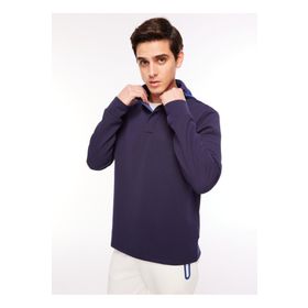 Fabrika F3WM-SWT140 Kapüşon Yaka Düz Lacivert Erkek Sweatshirt