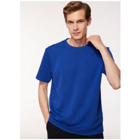 Fabrika F3WM-TST128 Bisiklet Yaka Düz Saks Erkek T-Shirt