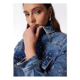 Fabrika F4SL-MNT0537 İndigo Kadın Oversize Mont