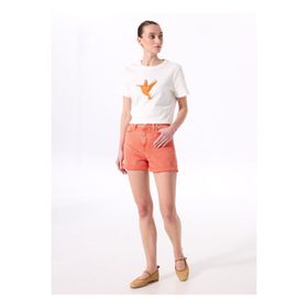 Fabrika F4SL-SHT0481 Turuncu Kadın Basic Şort