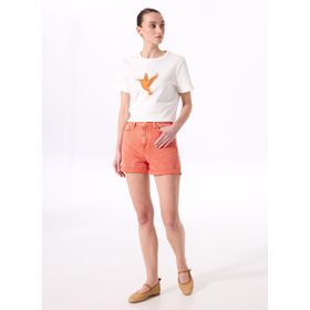 Fabrika F4SL-SHT0481 Turuncu Kadın Basic Şort