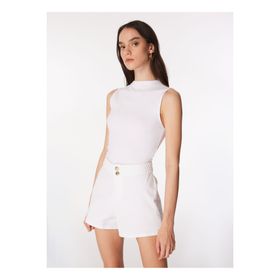 Fabrika F4SL-SHT0549 Beyaz Kadın Basic Şort