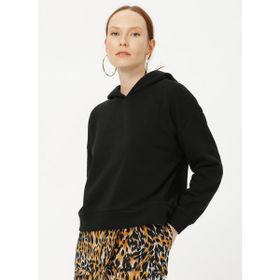 Fabrika Gola Siyah Kadın Sweatshirt
